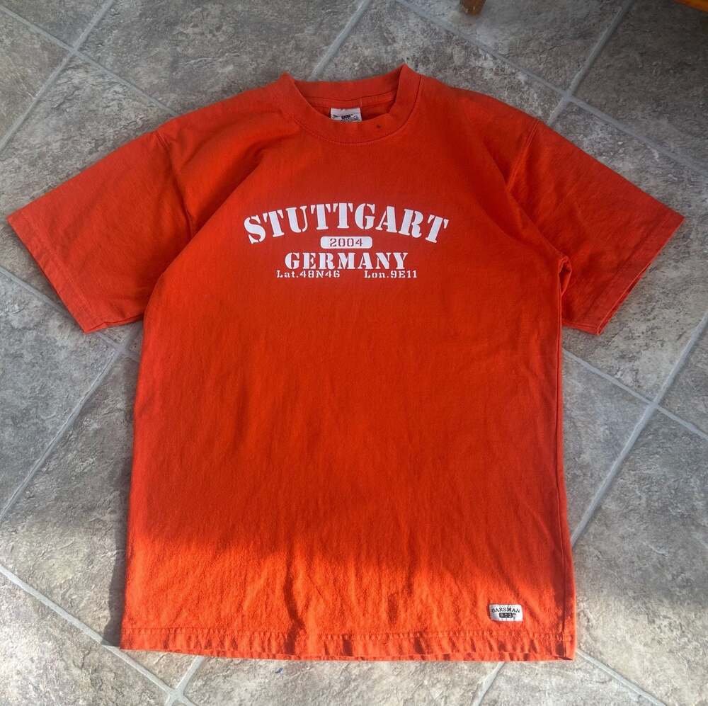 Vintage Oarsman 913 Stuttgart Germany 2004 Orange T-Shirt, Size Medium